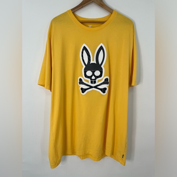 Psycho Bunny Other - Psycho Bunny 3XLT tall short sleeve graphic tee yellow 0139